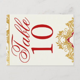Golden Bloeit Trouwtafel Nummers Briefkaarten