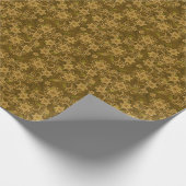 Golden  bloempatroon cadeaupapier (Hoek)