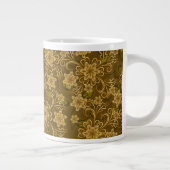 Golden  bloempatroon grote koffiekop (Rechts)