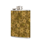 Golden bloempatroon heupfles (Links)