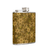 Golden bloempatroon heupfles (Rechts)