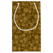 Golden  bloempatroon klein cadeauzakje (Achterkant)