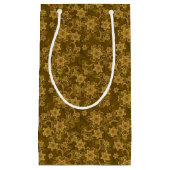 Golden  bloempatroon klein cadeauzakje (Voorkant)