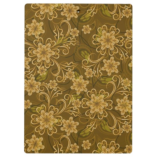 Golden  bloempatroon klembord (Achterkant)