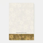 Golden  bloempatroon post-it® notes (Voorkant)