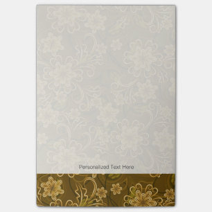 Golden bloempatroon post-it® notes