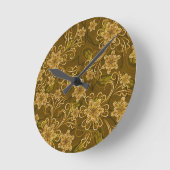 Golden bloempatroon ronde klok (Hoek)