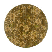 Golden  bloempatroon snijplank (Voorkant)