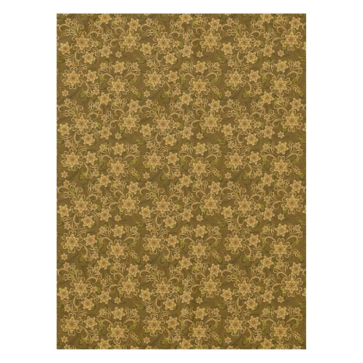 Golden  bloempatroon tafelkleed (Voorkant)