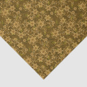 Golden  bloempatroon tissuepapier (Detail)