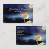 Golden Blond Mermaid Full Moon Lagoon Beach Visitekaartje (Voorkant / Achterkant)