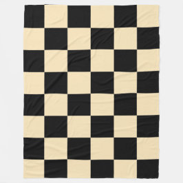 Golden Blonde with Black Square Style Fleece Deken