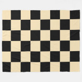 Golden Blonde with Black Square Style Fleece Deken (Voorkant (Horizontaal))
