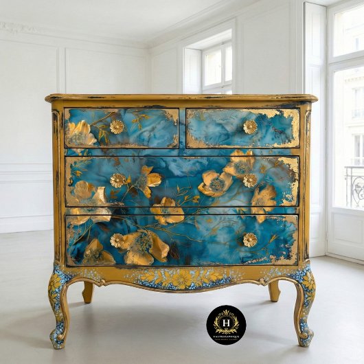 Golden Bloom Botanisch Weefselpapier Tissuepapier