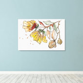 Golden Bloom Canvas Afdruk (Insitu (Houten vloer))