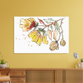Golden Bloom Canvas Afdruk (Insitu (Woonkamer))