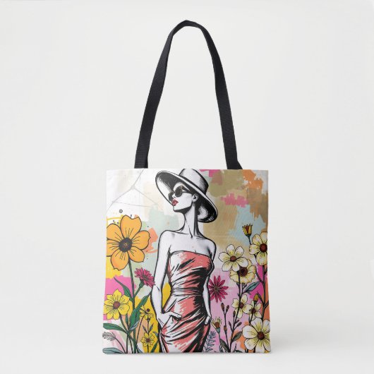 Golden Bloom Duet Tote Bag (Voorkant)