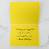 Golden Bloom Elegante Verjaardag Kaart (Binnen)