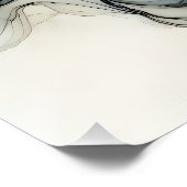 Golden Bloom Elegantie: Abstracte Bloemenserenitei Perfect Poster (Hoek)