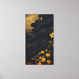 Golden Bloom Elegantie Canvas Afdruk