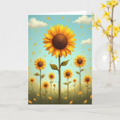 Golden Bloom Field Pattern Card Kaart (Gele Bloem)