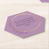 Golden Bloom Floral Elegant Verjaardagsfeest Kartonnen Onderzetters (Schuin)