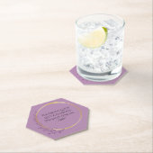 Golden Bloom Floral Elegant Verjaardagsfeest Kartonnen Onderzetters (Insitu)