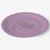 Golden Bloom Floral Elegant Verjaardagsfeest Papieren Bordje (Gekanteld)