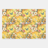 Golden Bloom Garden 3 Inpakpapier Vel (Voorkant)