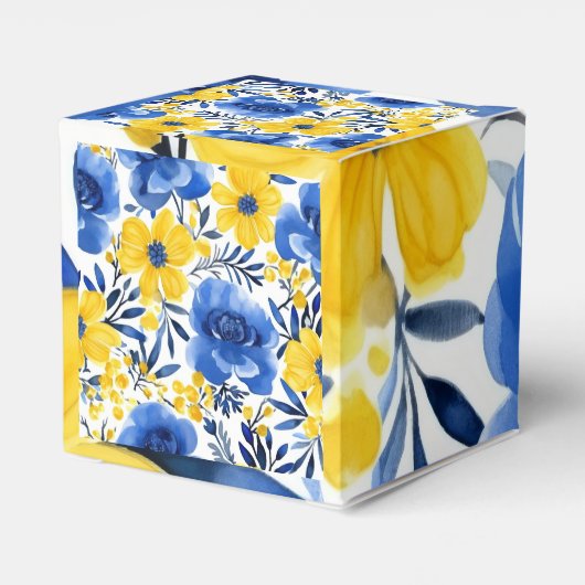 Golden Bloom Gift Cube Bedankdoosjes (Achterkant)