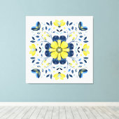 Golden Bloom Harmony Canvas Afdruk (Insitu (Houten vloer))