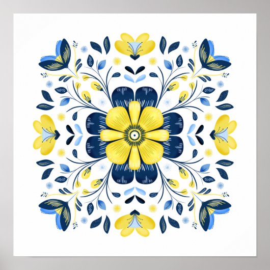 Golden Bloom Harmony Poster (Voorkant)