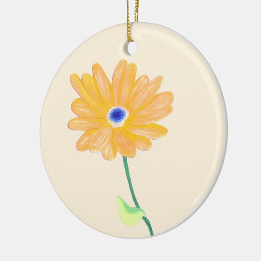 Golden Bloom Keramisch Ornament (Links)