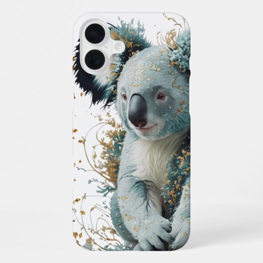 Golden Bloom Koala iPhone Hoesje (Achterkant)