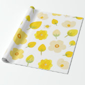 Golden Bloom Luxe Wallpaper Cadeaupapier (Uitgerold)