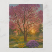 Golden Bloom - Sunset Garden Painting Briefkaart (Voorkant)