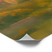 Golden Bloom - Sunset Garden Painting Poster (Hoek)