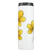 Golden Bloom Trio – Elegant Gradient Gold Floral T Thermosbeker (Achterkant)