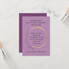 Golden Bloom verjaardagsfeestje Kaart