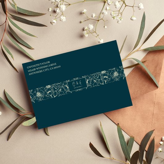 Golden Bloom Wedding Belly Band Uitnodigingen Wikkel