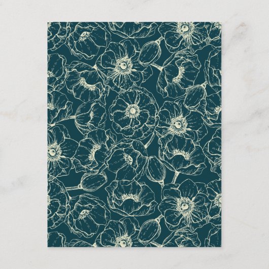 Golden Bloom Wedding Details Informatiekaartje (Achterkant)