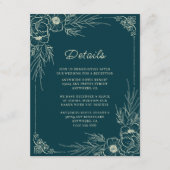 Golden Bloom Wedding Details Informatiekaartje (Voorkant)