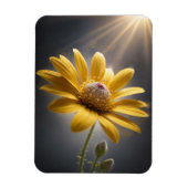 Golden Bloom – Yellow Flower Macro Photography Magneet (Verticaal)