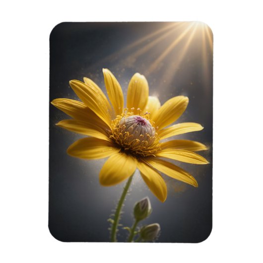 Golden Bloom – Yellow Flower Macro Photography  Magneet (Verticaal)