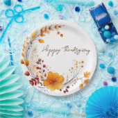 Golden Blooms & Grateful Wishes Papieren Bordje (Feest)