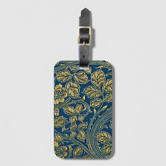Golden Blossom Elegance Bagagelabel (Voorkant (verticaal))