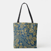 Golden Blossom Elegance Canvas tas (Achterkant)