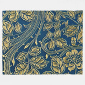 Golden Blossom Elegance  Fleece Blanket (Voorkant (Horizontaal))