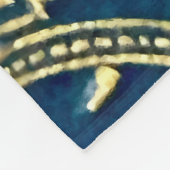 Golden Blossom Elegance  Fleece Blanket (Hoek)