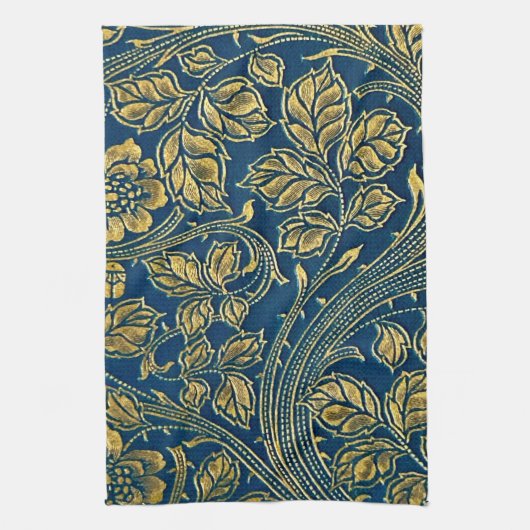 Golden Blossom Elegance Keuken Handdoeken (Verticaal)